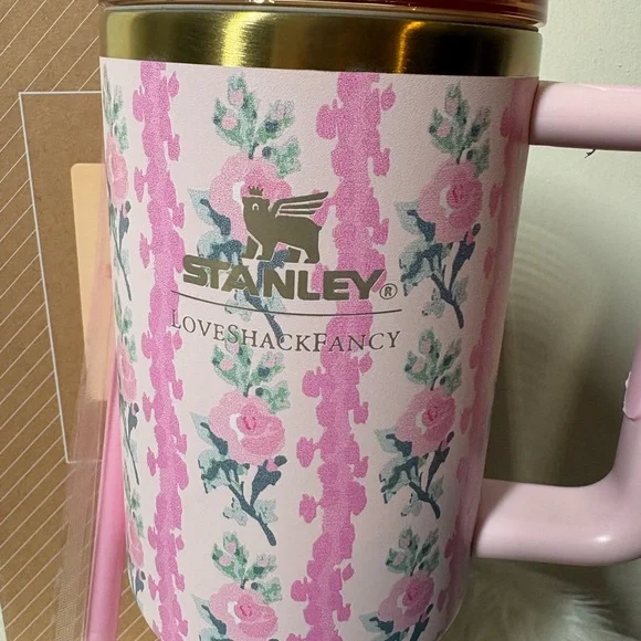 {NEW} Stanley LoveShackFancy Pink Floral Insulated Tumbler - Picture 3 of 6